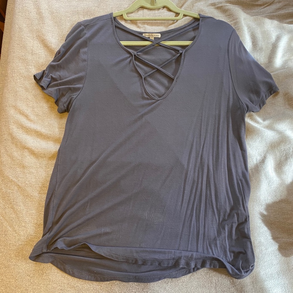 Purple/grey top